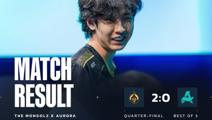 1分真够了！蒙古图二上半1-11开局成功翻盘，2-0轻取Aurora晋级四强